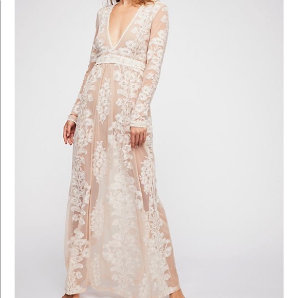 Nwot Ivory Lace Temecula Maxi Dress 